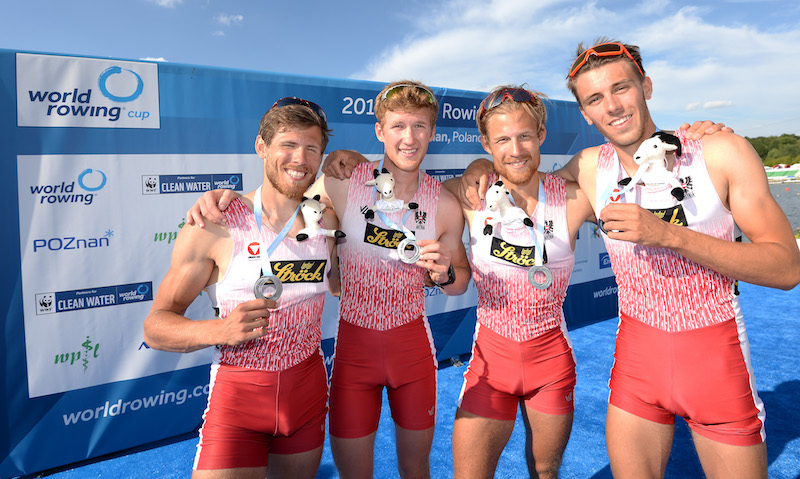 Du betrachtest gerade Weltcup Poznan : Silber für den Leichtgewichts-Doppelvierer