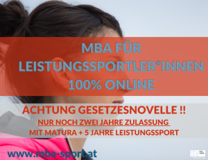 Mehr über den Artikel erfahren MBA Business Administration & Sport